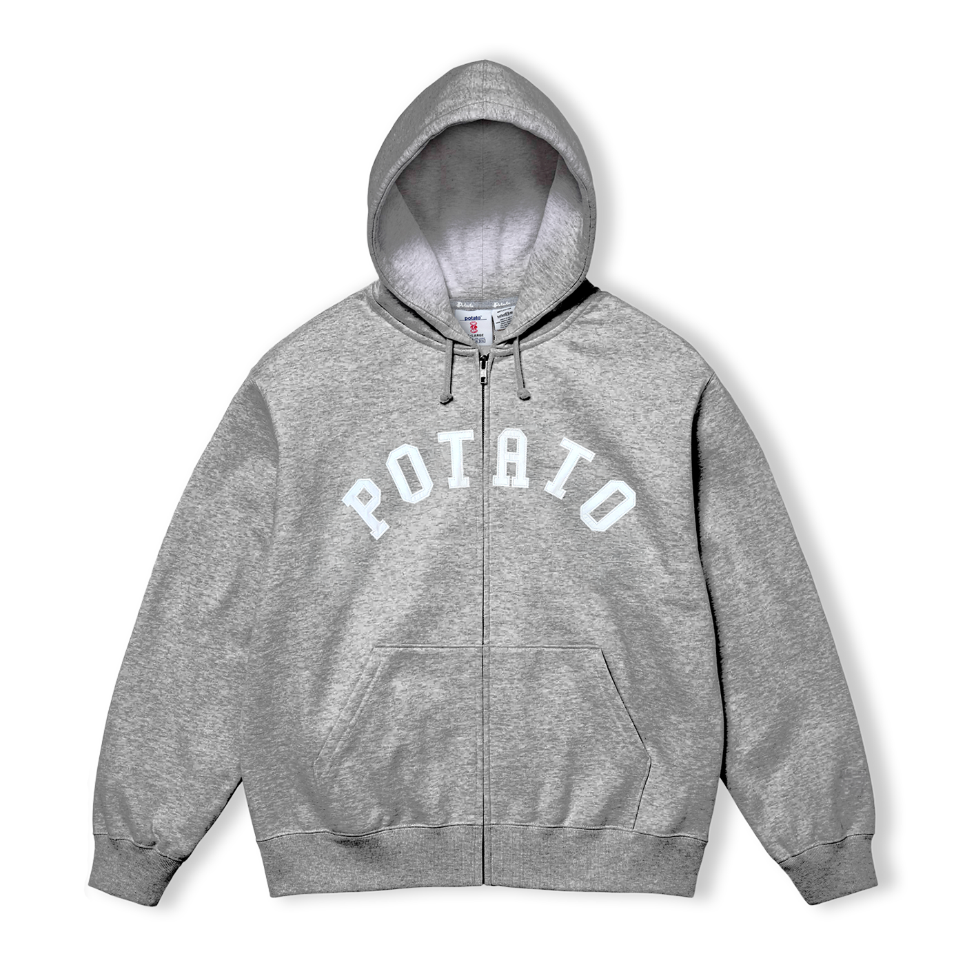 GREY LOGO HOODIE – POTATO